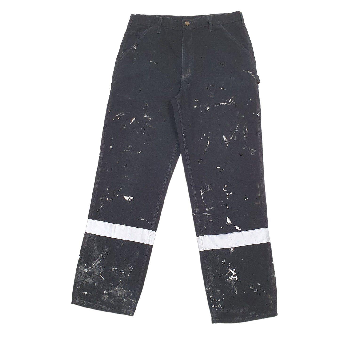 Mens Black Carhartt B11 3M Cargo Trousers