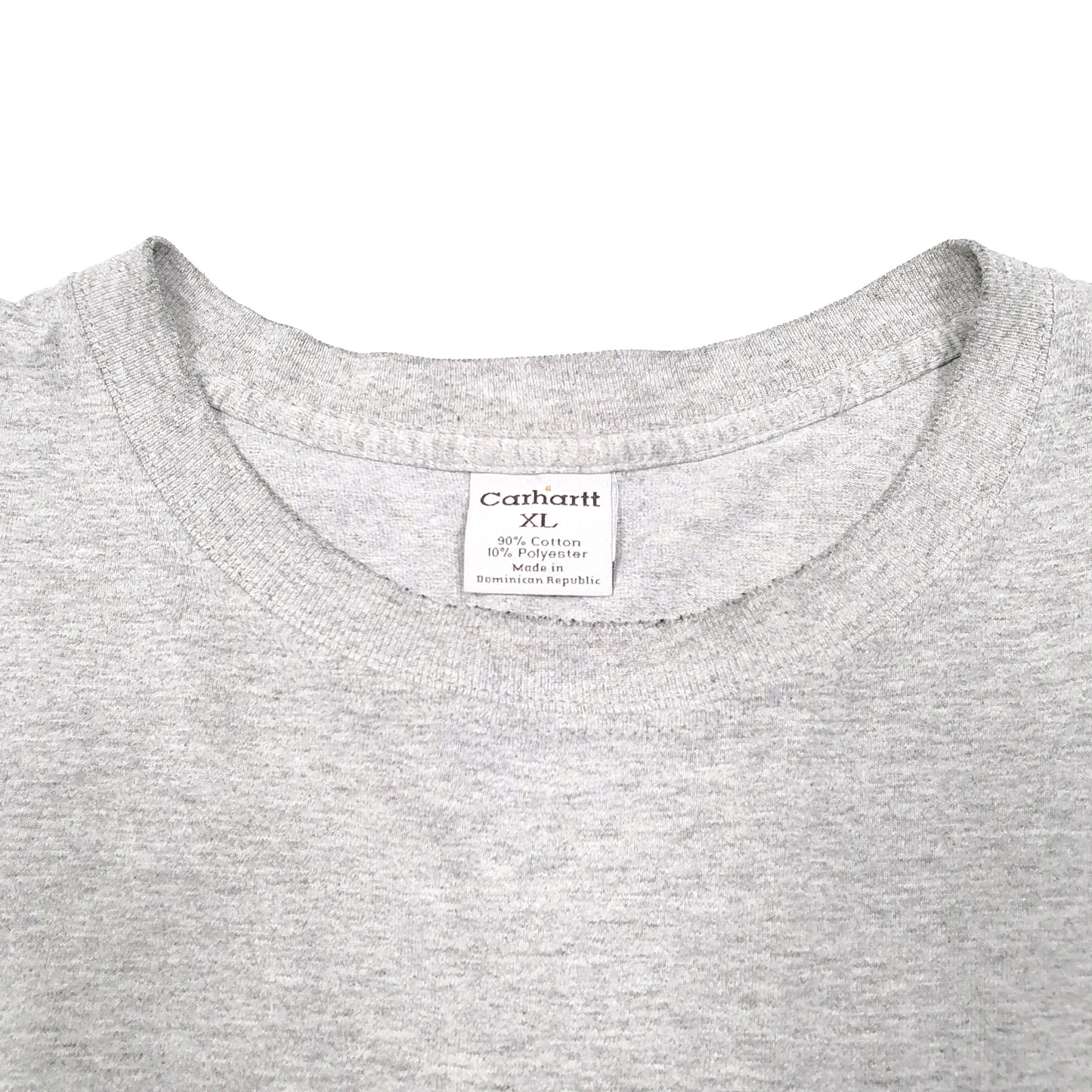 Mens Grey Carhartt Pocket Workwear Long Sleeve T Shirt