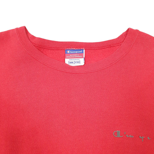Mens Red Champion  Crewneck Jumper