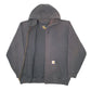 Mens Grey Carhartt Hoodie Full Zip Jumper