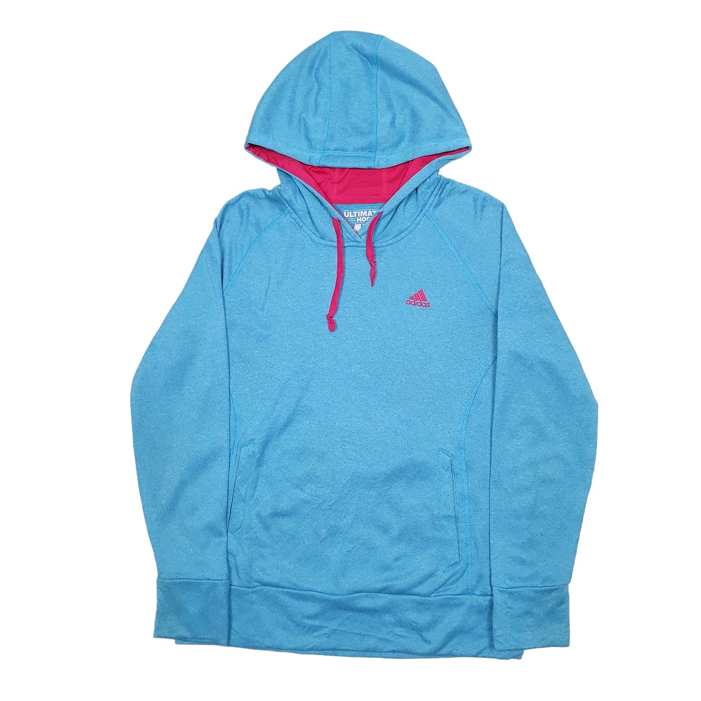 Womens Blue Adidas Climawarm Hoodie Jumper