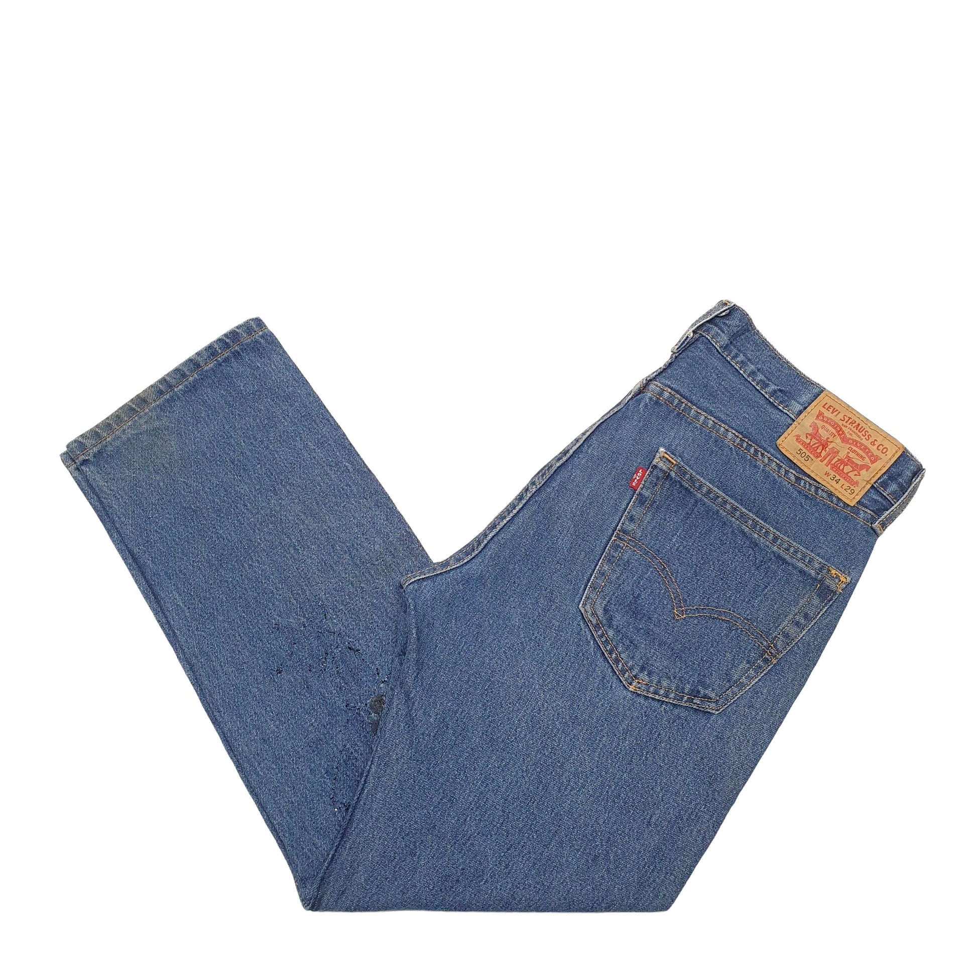 Mens Blue Levis  505 JeansW34 L29