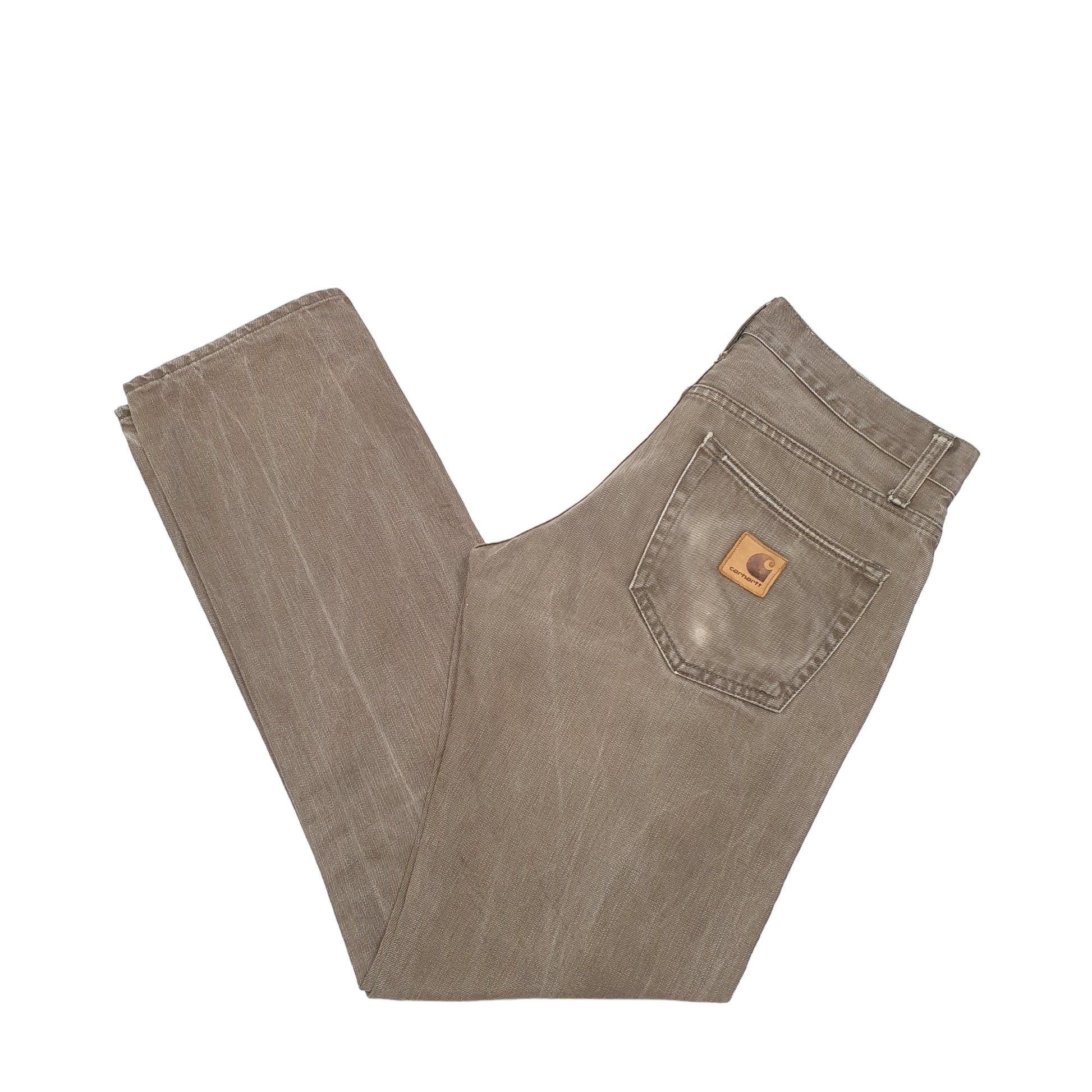 Mens Khaki Carhartt Klondike WIP Casual JeansW30 L32