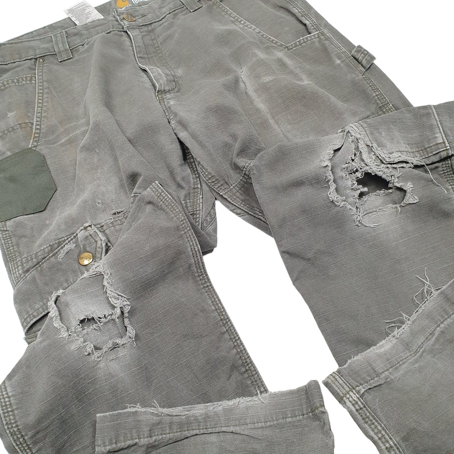 Mens Khaki Carhartt B342 Relaxed Utility Ripstop Cargo Trousers