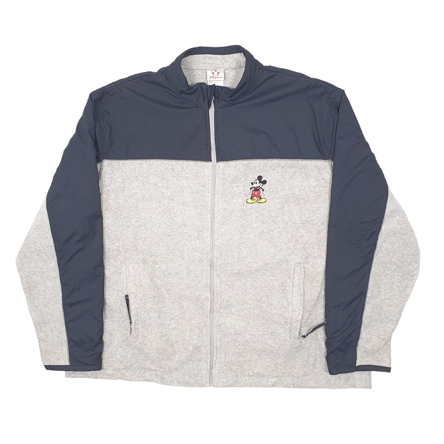 Mens Grey Disney Mickey Mouse Full Zip Jumper