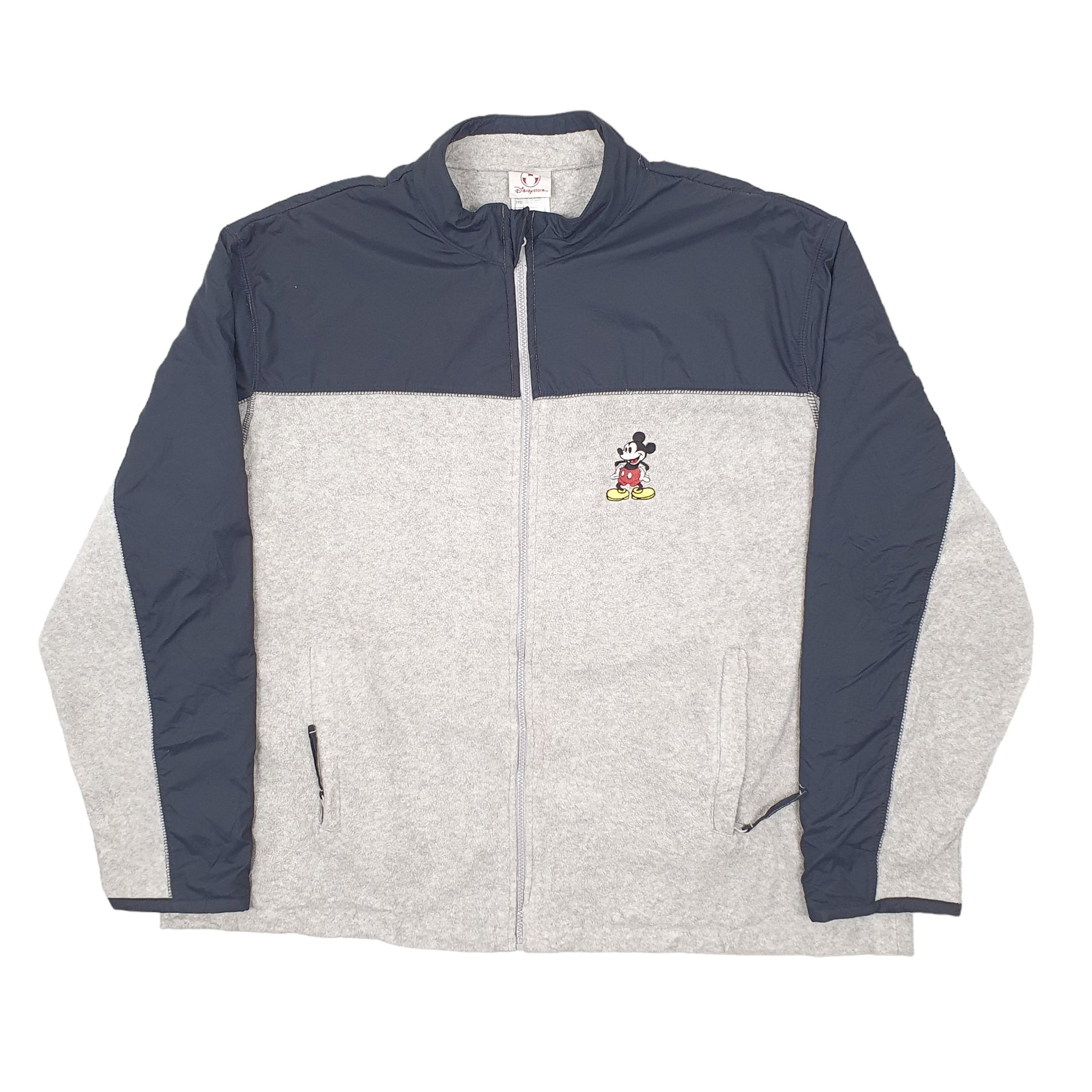 Mens Grey Disney Mickey Mouse Full Zip Jumper