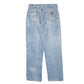 Mens Blue Carhartt Relaxed Cotton Lined Insulated B172 JeansW34 L32