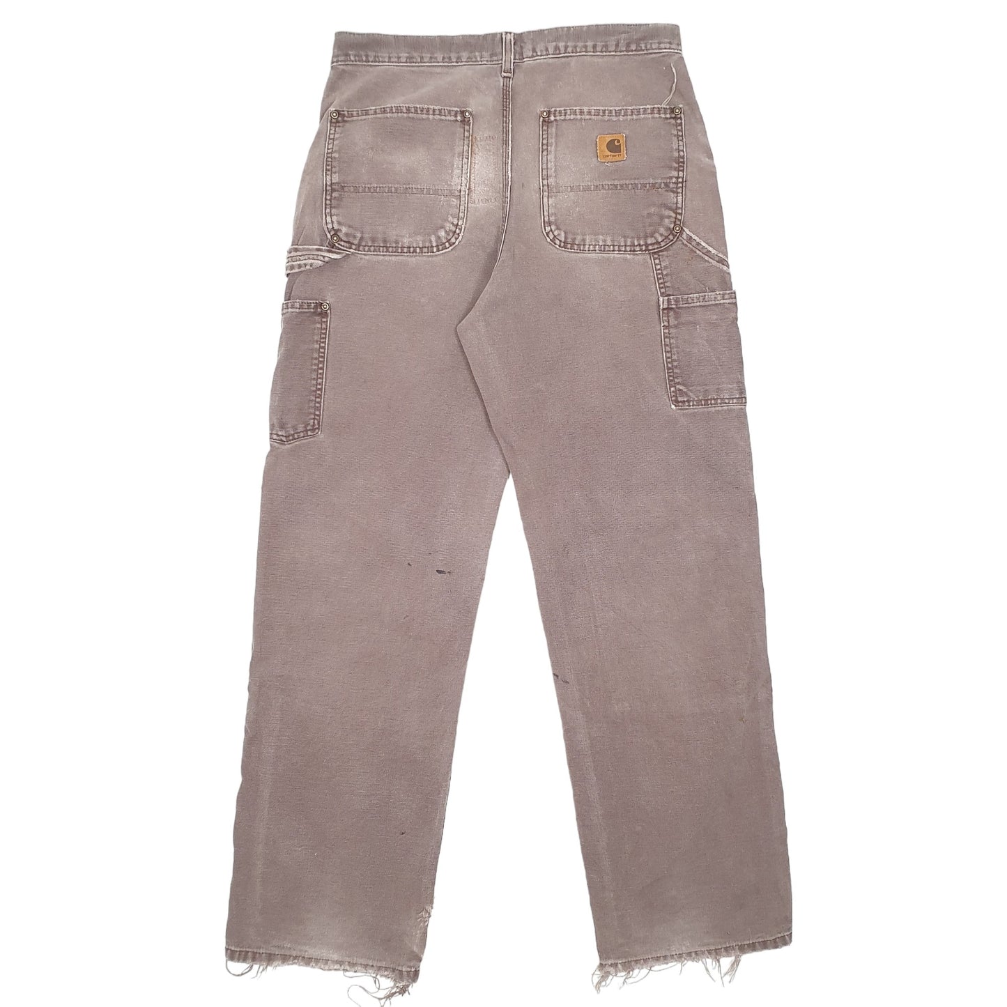 Mens Brown Carhartt B136 Double Knee Carpenter Trousers