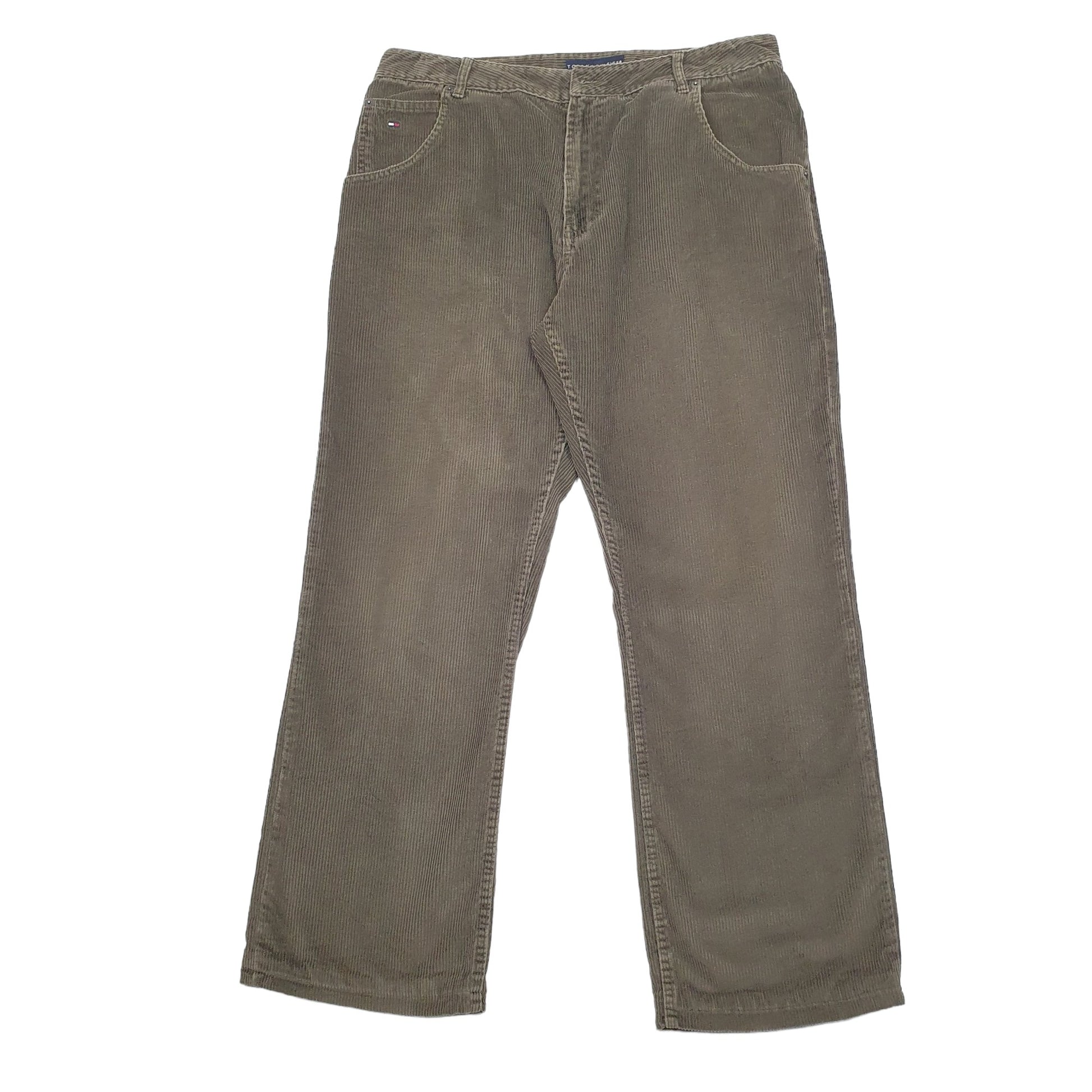 Mens Khaki Tommy Hilfiger  Corduroy Trousers