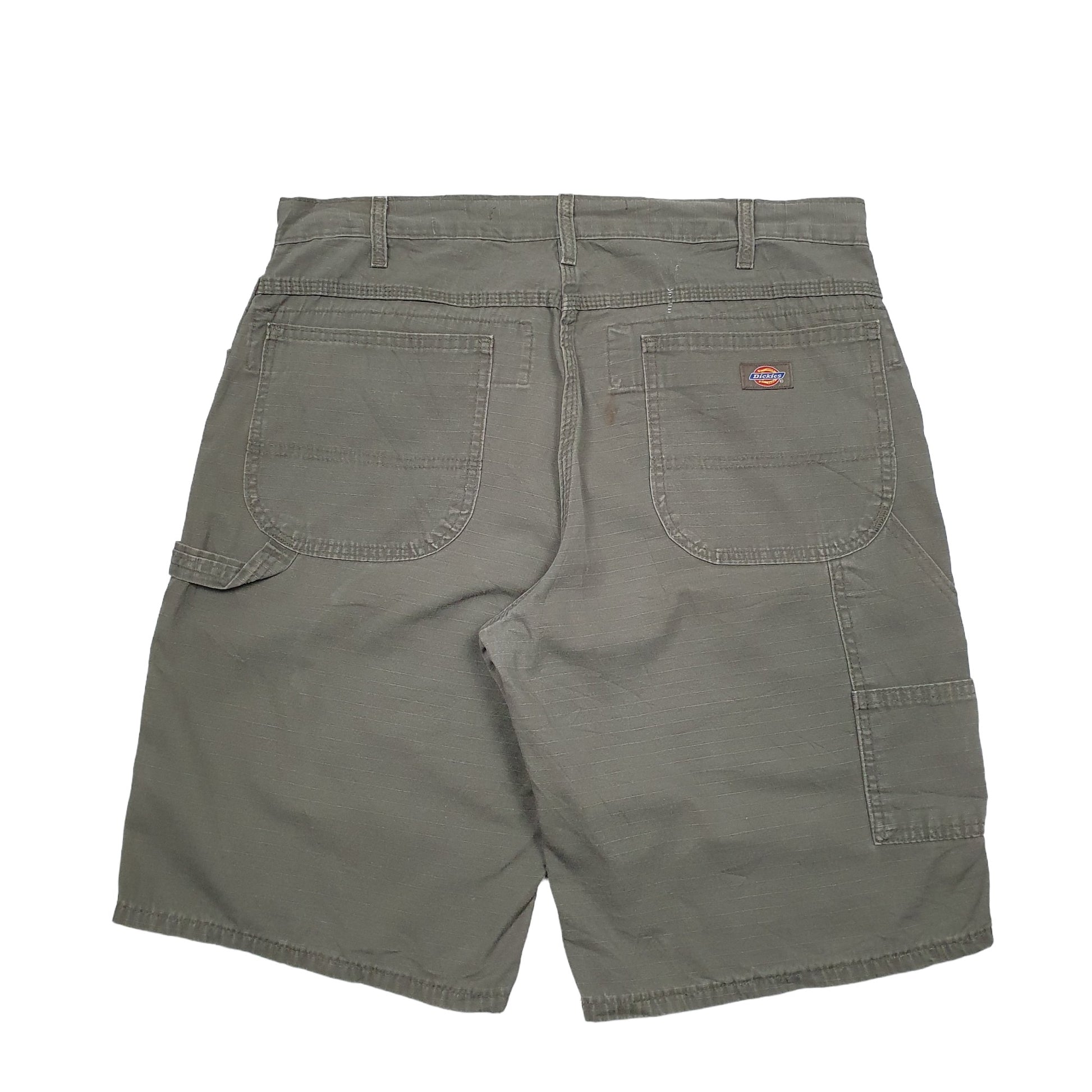 Mens Khaki Dickies Ripstop Denim Shorts