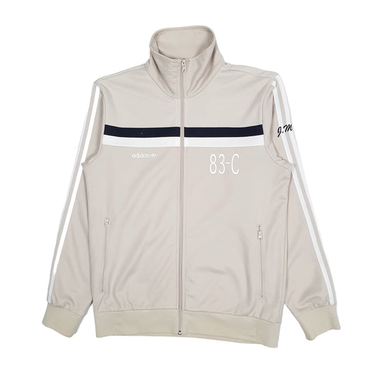 Mens Beige Adidas 83-C Track Top Full Zip Jumper