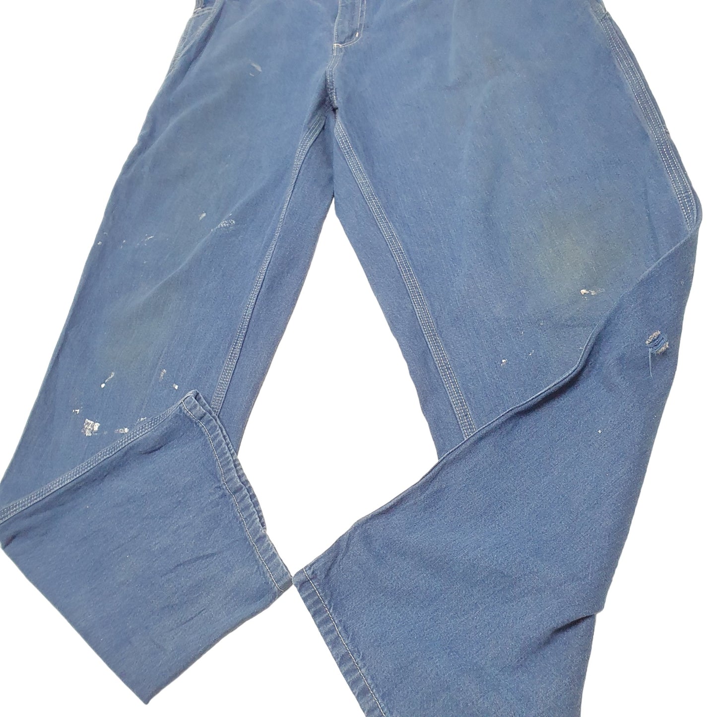 Mens Blue Carhartt Carpenter Dungaree 382-83 JeansW38 L32