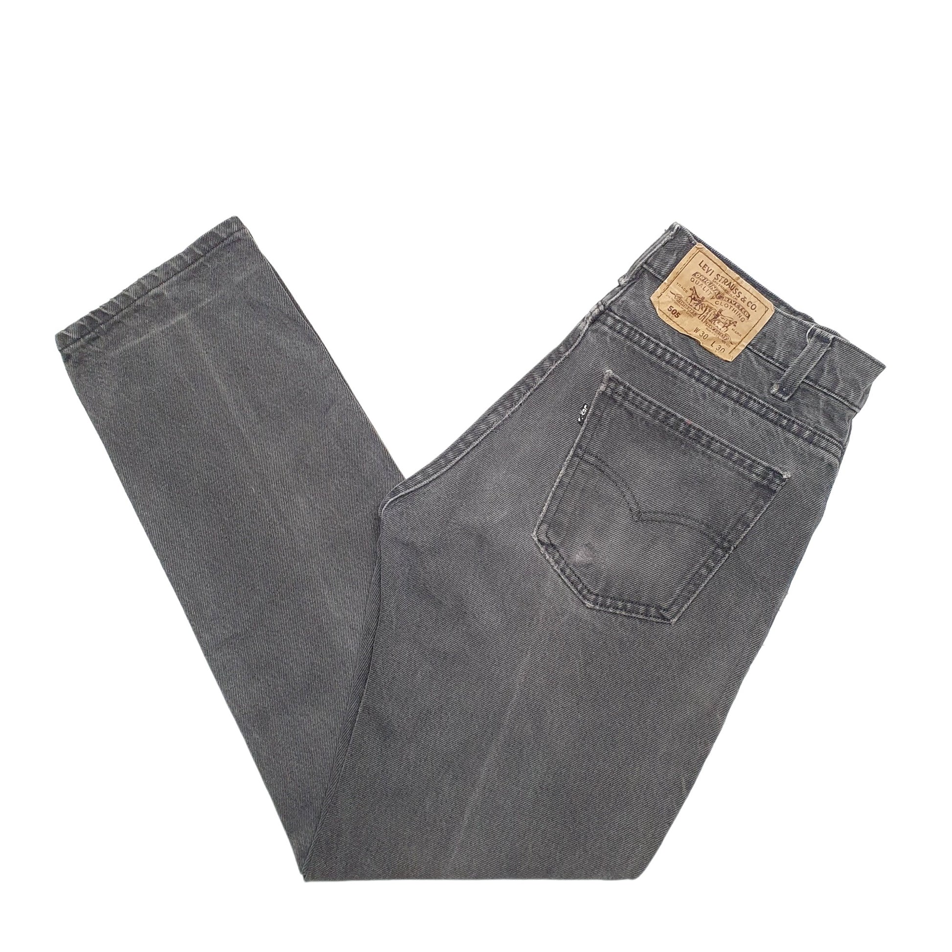 Mens Black Levis Vintage 90's Made In USA 505 JeansW30 L30