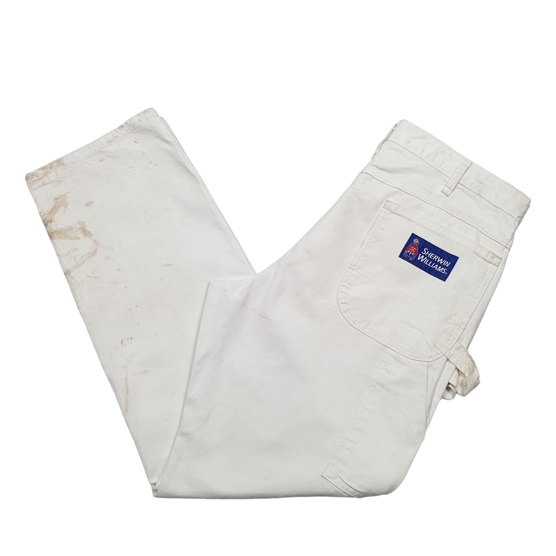 Mens White Dickies  Carpenter Trousers