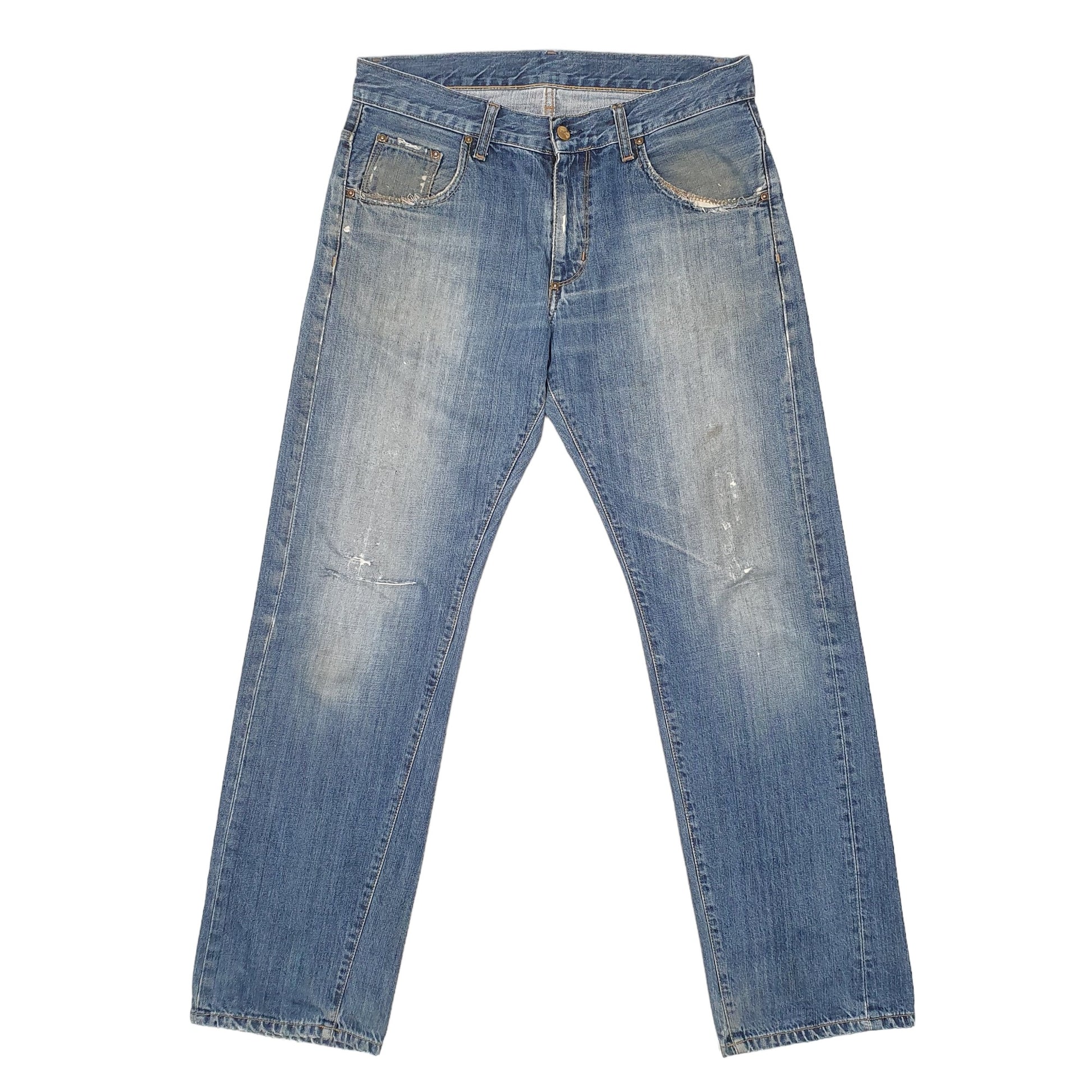 Mens Blue Carhartt Ruler Pant Casual JeansW34 L32