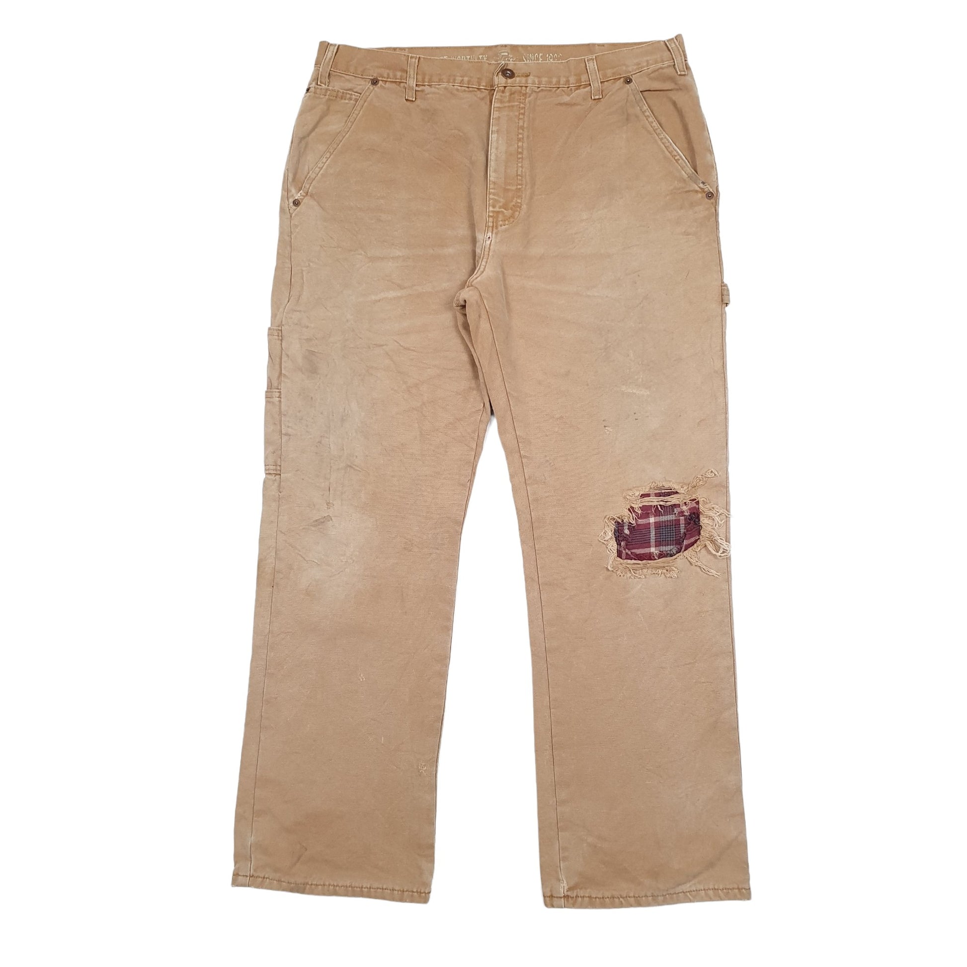 Mens Tan Dickies Lined Thermal Winter Carpenter Trousers
