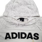 Mens White Adidas Spellout Hoodie Jumper