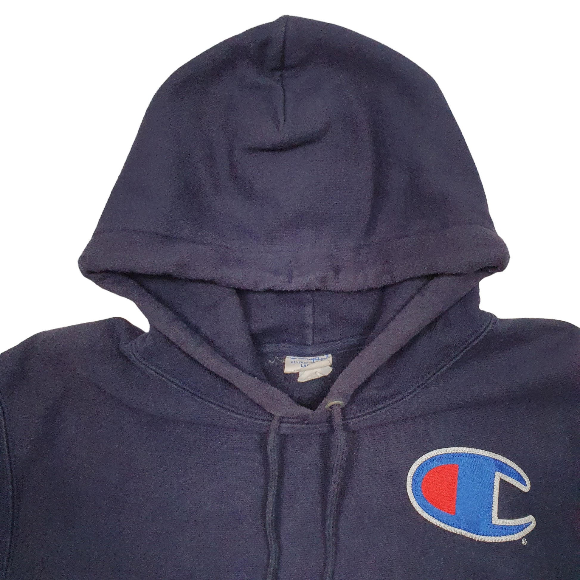 Mens Navy Champion Reverse Weave Hoodie Jumper