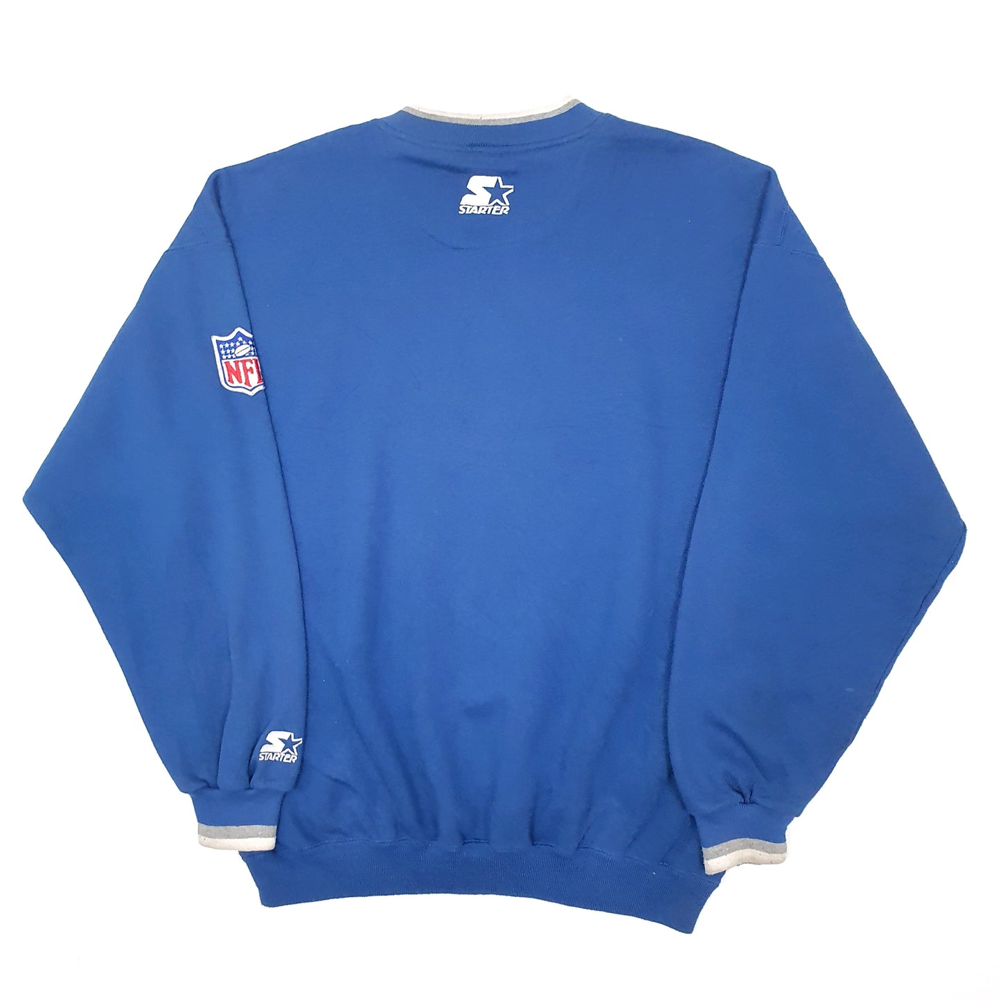 Mens Blue Starter NFL Vintage 1990s Dallas Cowboys Football Crewneck Jumper