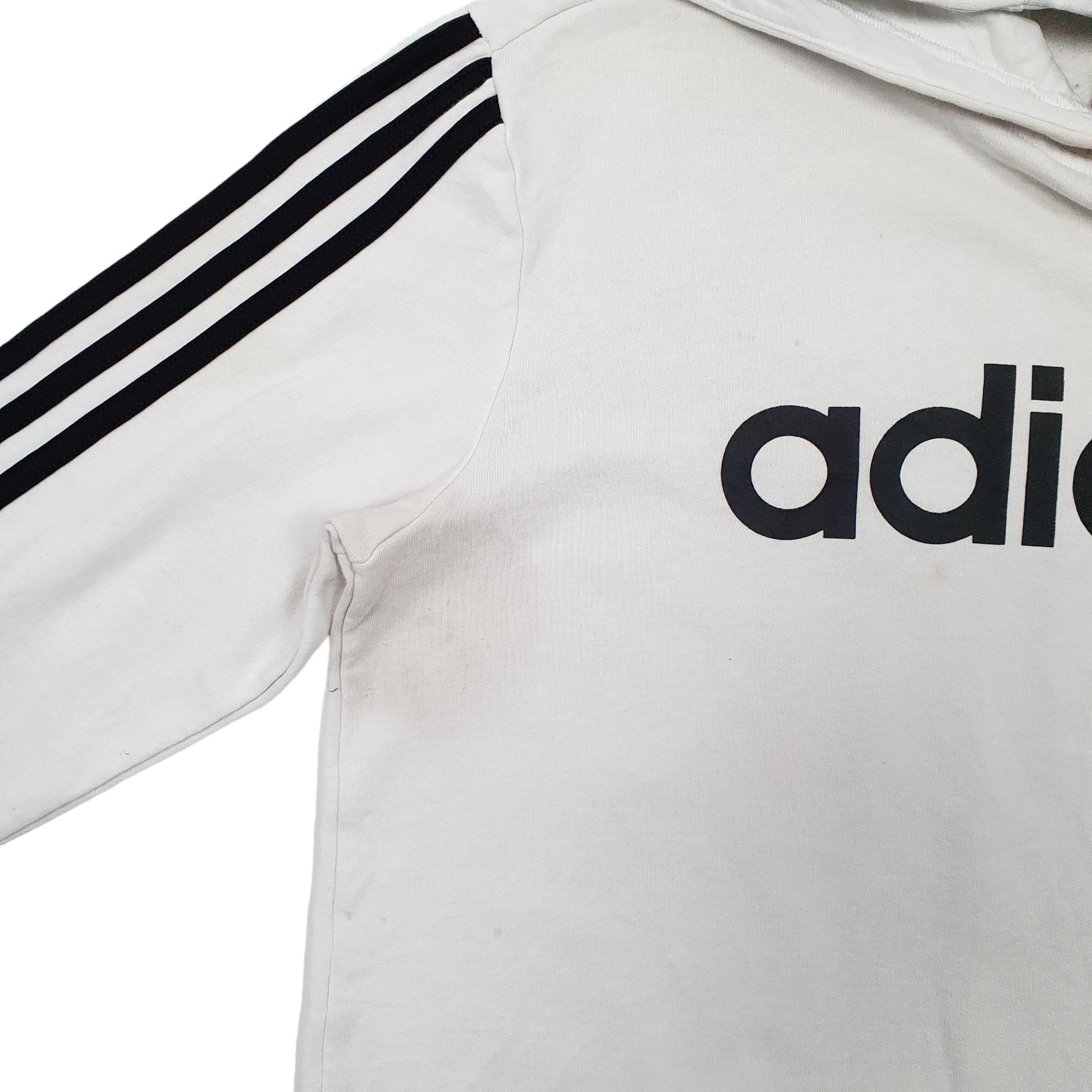 Mens White Adidas  Hoodie Jumper