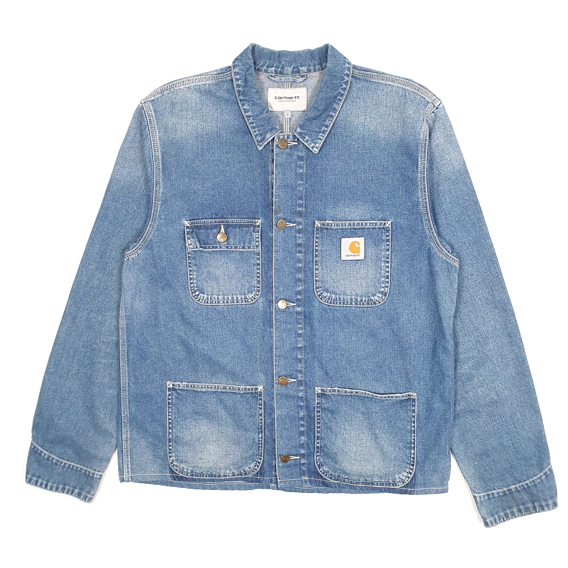 Mens Blue Carhartt Michigan Chore Full Zip Coat