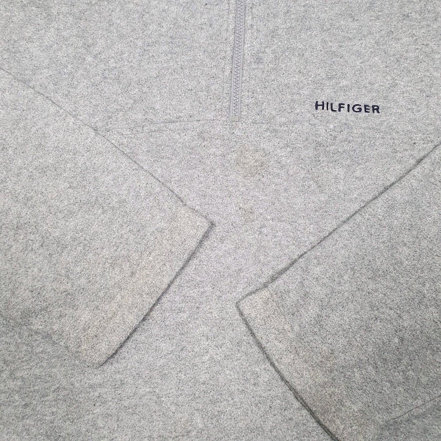Mens Grey Tommy Hilfiger  Quarter Zip Jumper