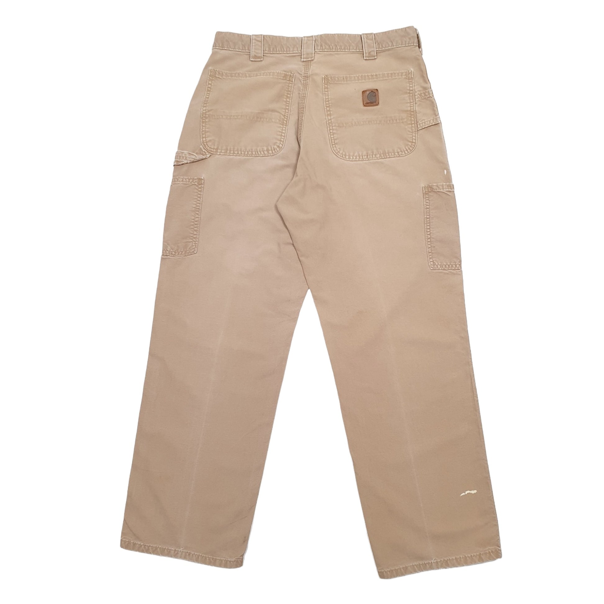 Mens Beige Carhartt B151 Carpenter Trousers