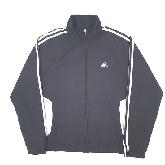 Womens Black Adidas Tracksuit Top Crewneck Coat