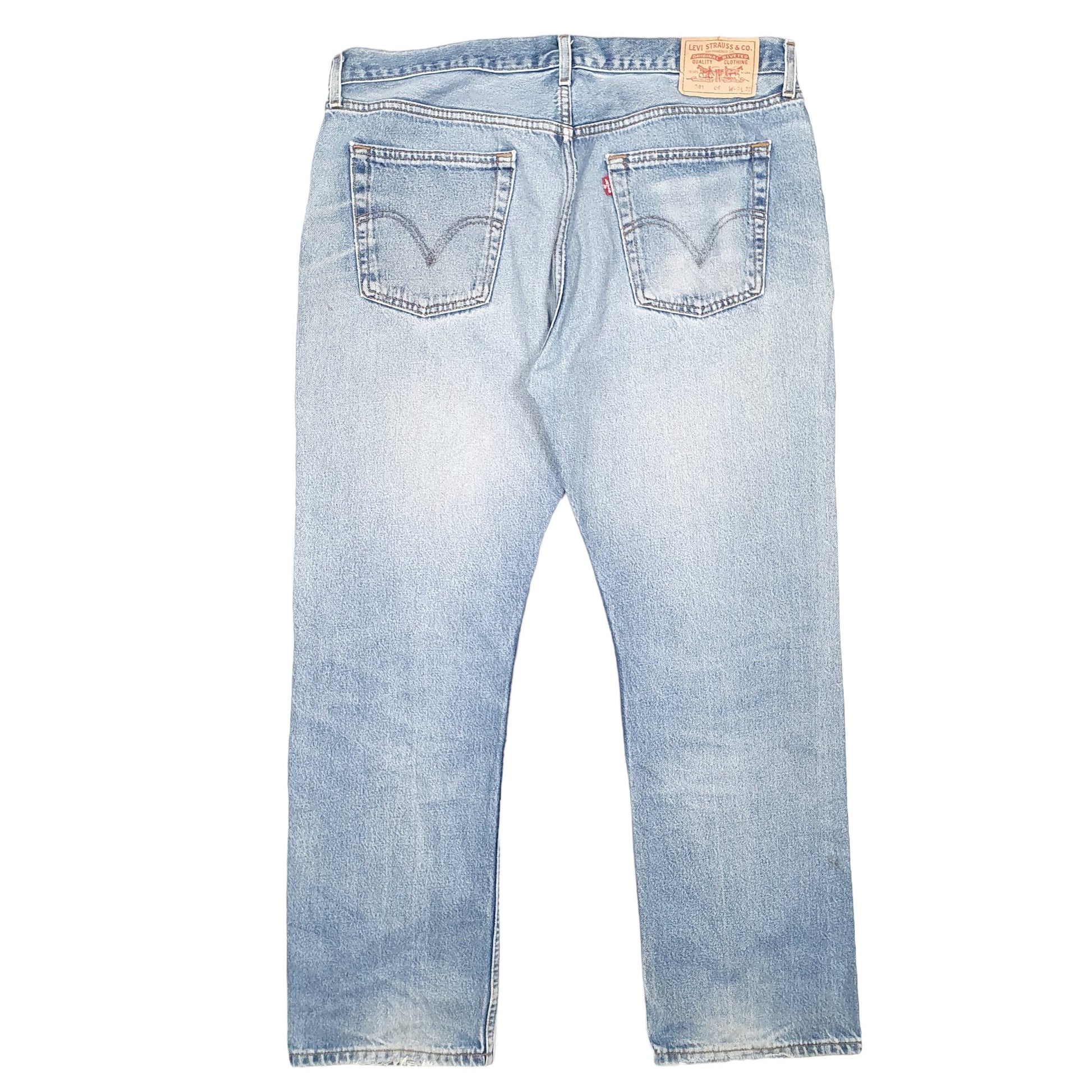 Mens Blue Levis Straight 581 JeansW40 L30