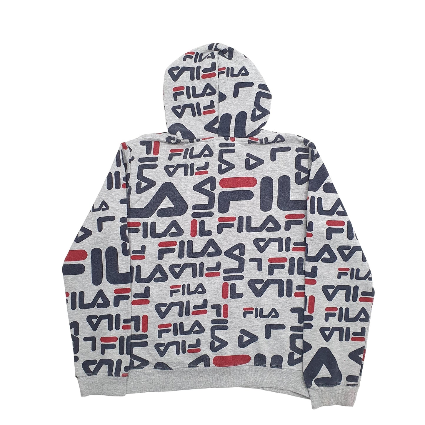 Womens Grey Fila Spellout Hoodie Jumper