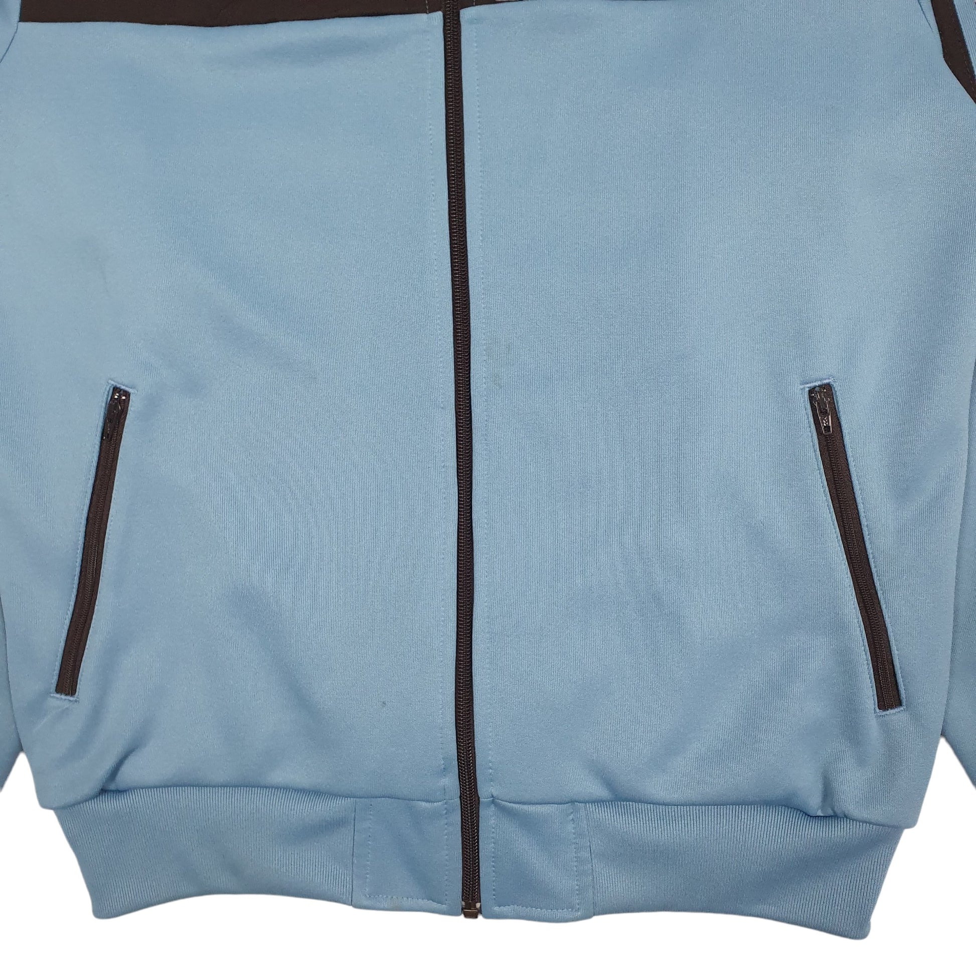 Mens Blue Adidas Track Full Zip Jumper