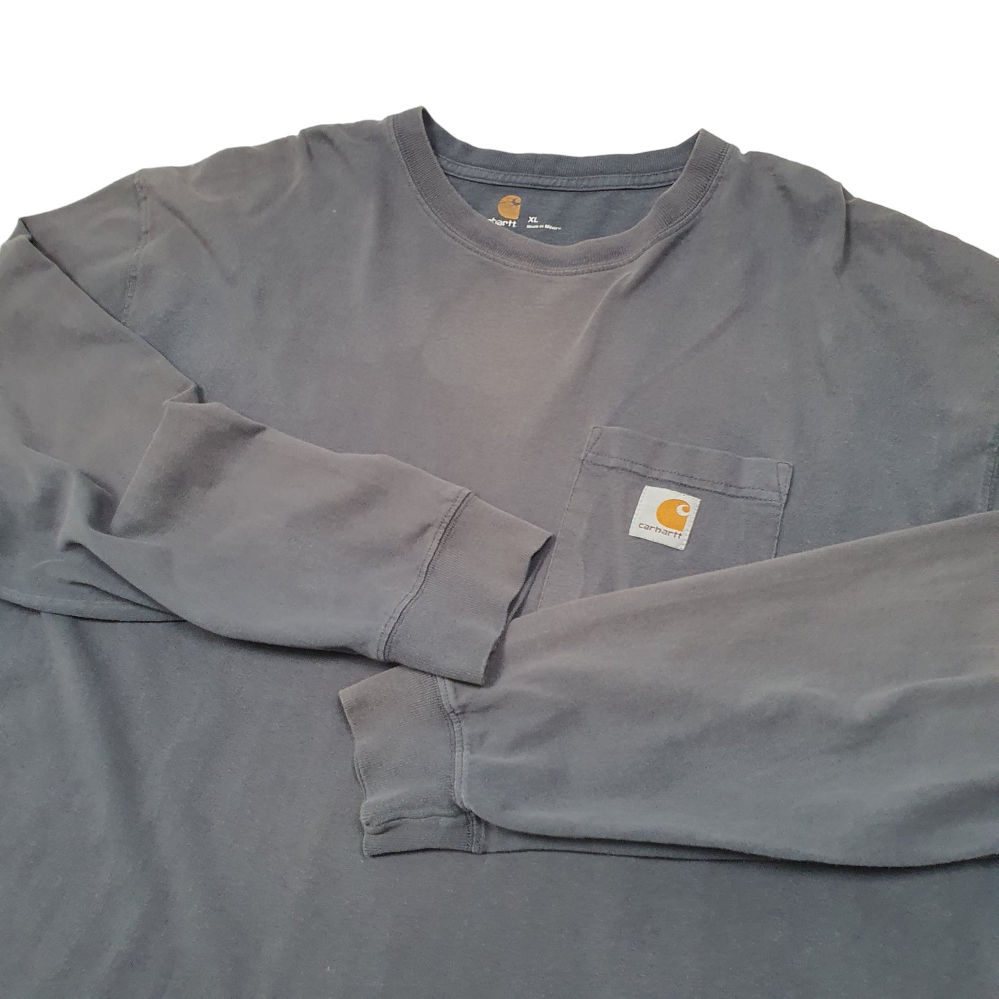 Mens Grey Carhartt  Long Sleeve T Shirt