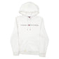 Mens White Tommy Hilfiger Spellout Hoodie Jumper