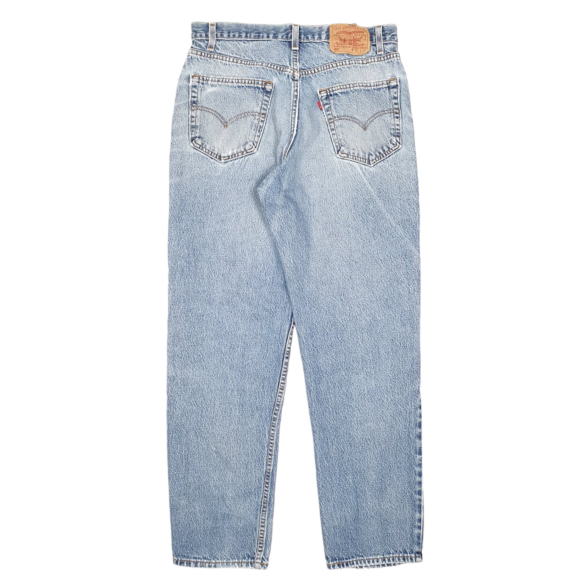 Mens Blue Levis Vintage Made In USA 90s 550 JeansW34 L32