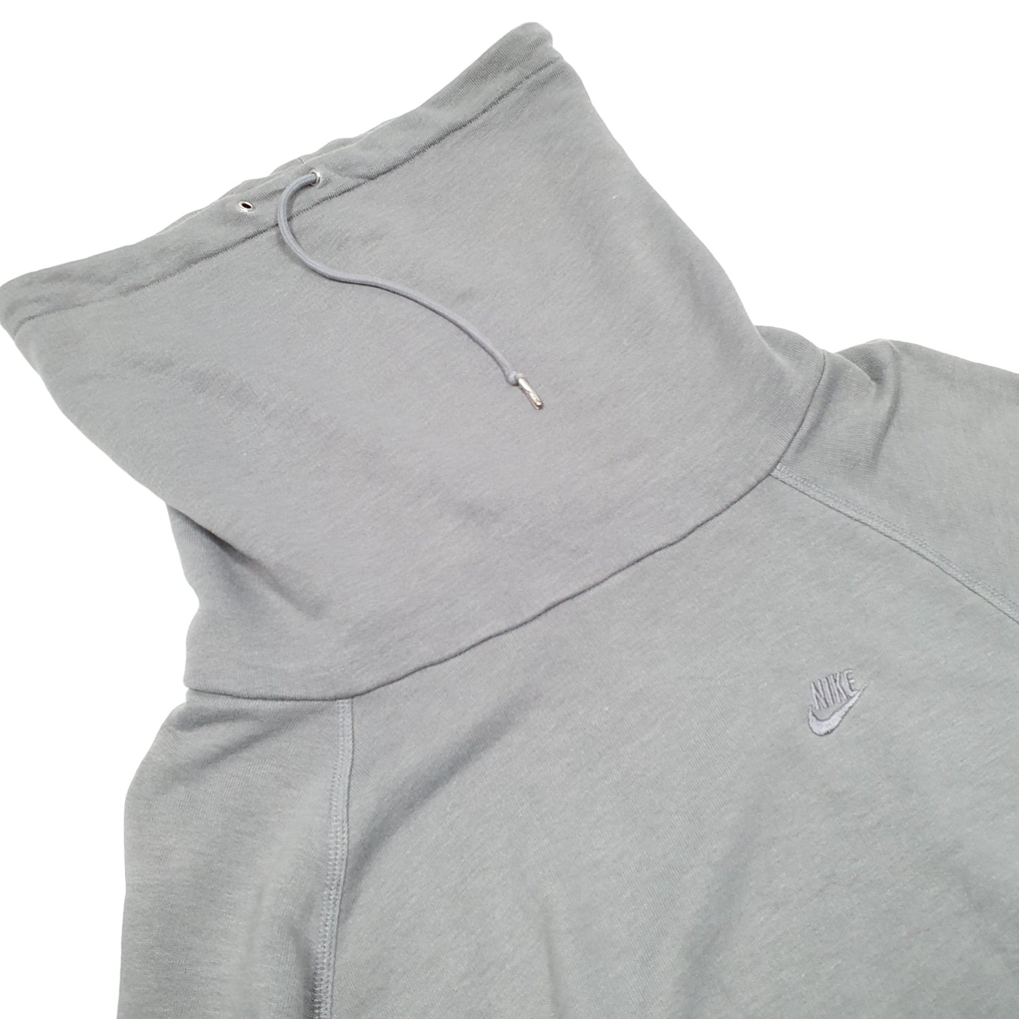 Mens Grey Nike Roll Neck Snood Sportswear Hoodie Jumper