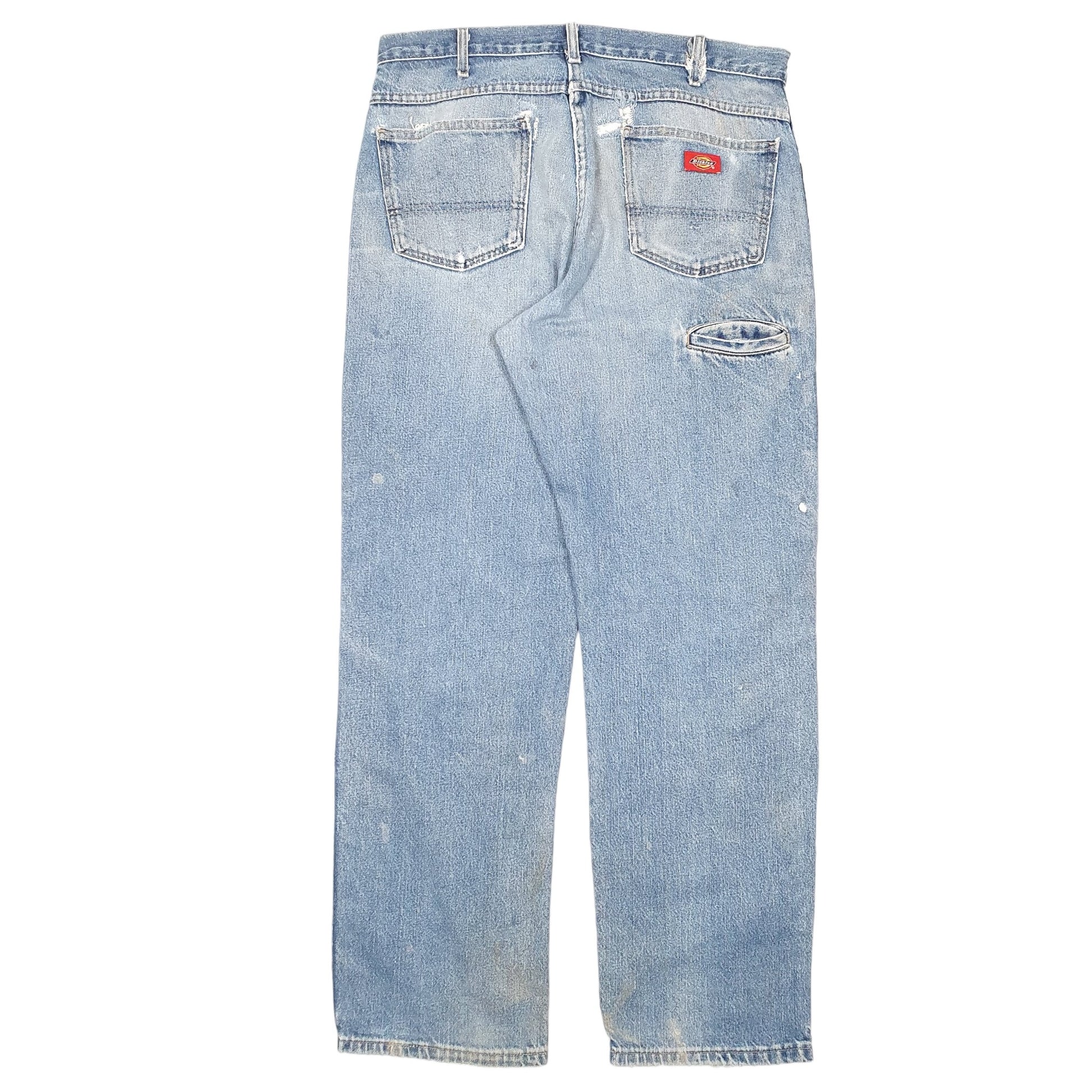 Mens Blue Dickies Double Knee Carpenter JeansW34 L32