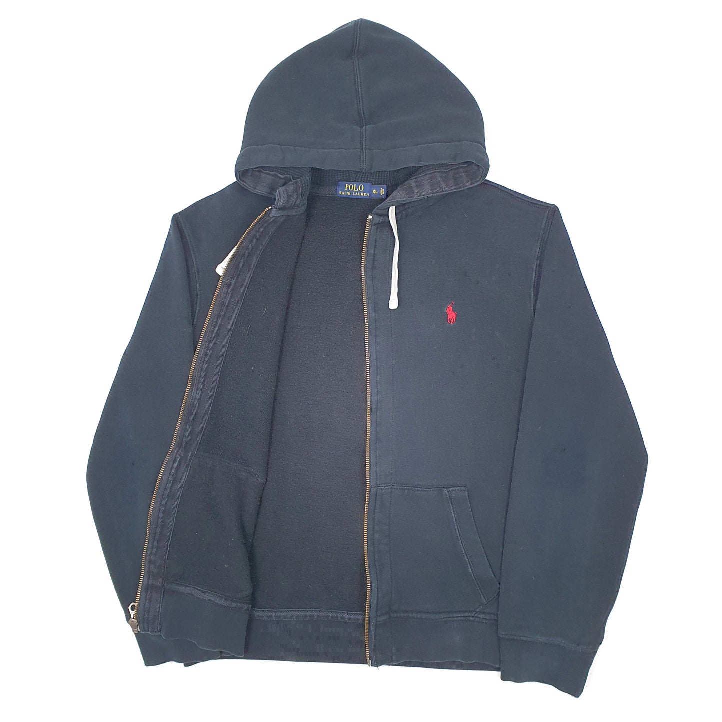 Mens Black Polo Ralph Lauren Hoodie Full Zip Jumper