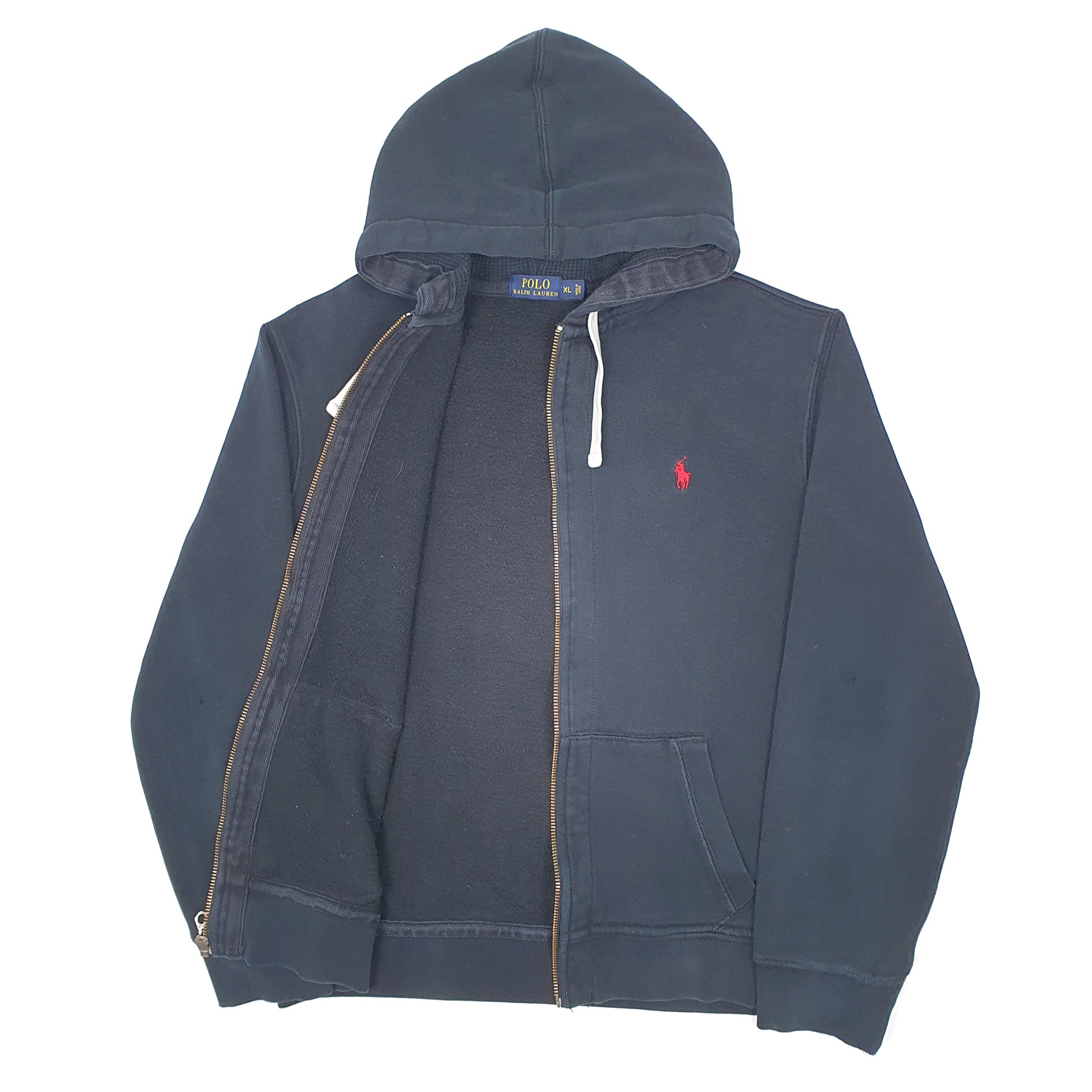 Mens Black Polo Ralph Lauren Hoodie Full Zip Jumper