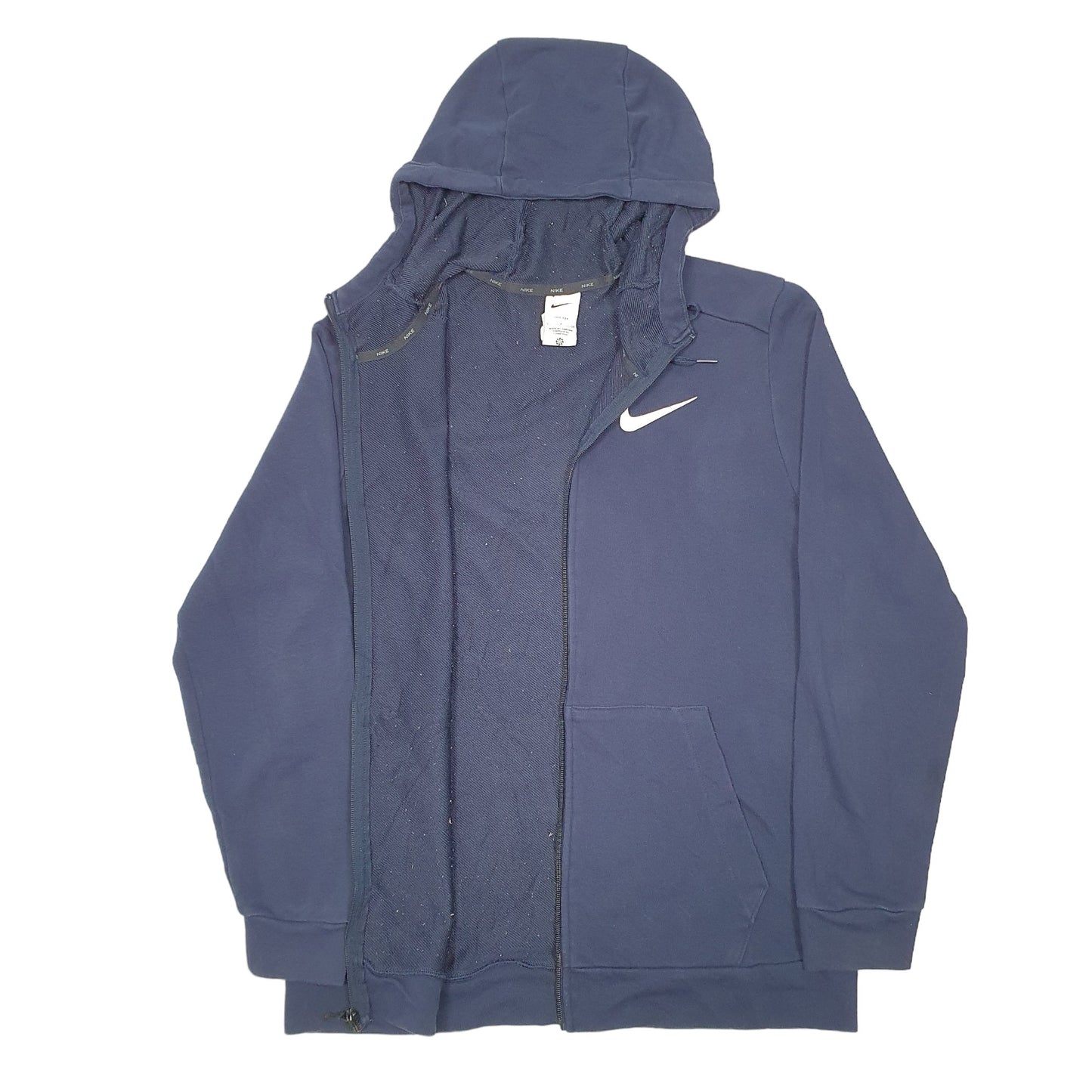 Mens Navy Nike Hoodie Dri Fit Full Zip Jumper