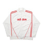 Womens White Adidas Spellout Full Zip Jumper
