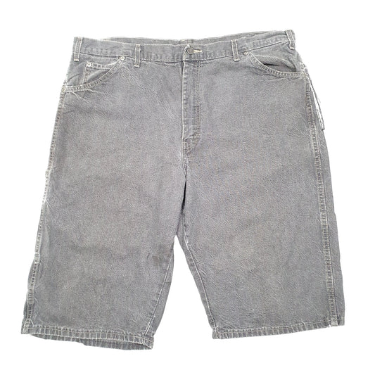 Mens Grey Dickies Carpenter Workwear Loose Denim Shorts