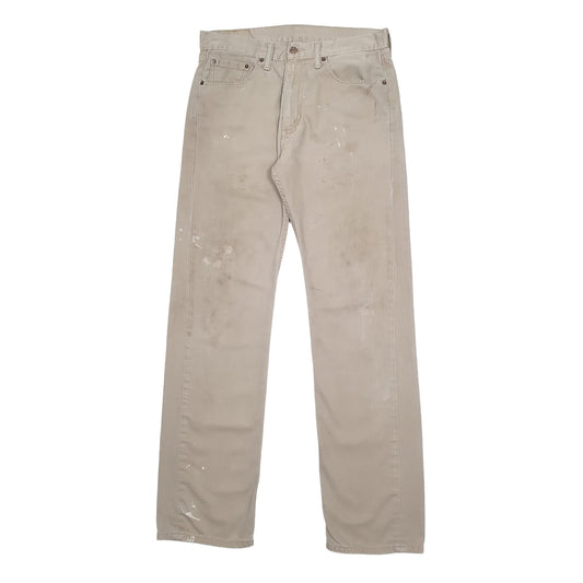 Mens Beige Levis 505 JeansW33 L34