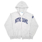 Mens Grey Champion Hoodie Notre Dame College Football Full Zip Jumper