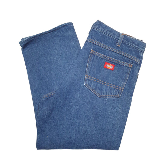 Mens Blue Dickies Lined Thermal Winter Casual JeansW36 L26