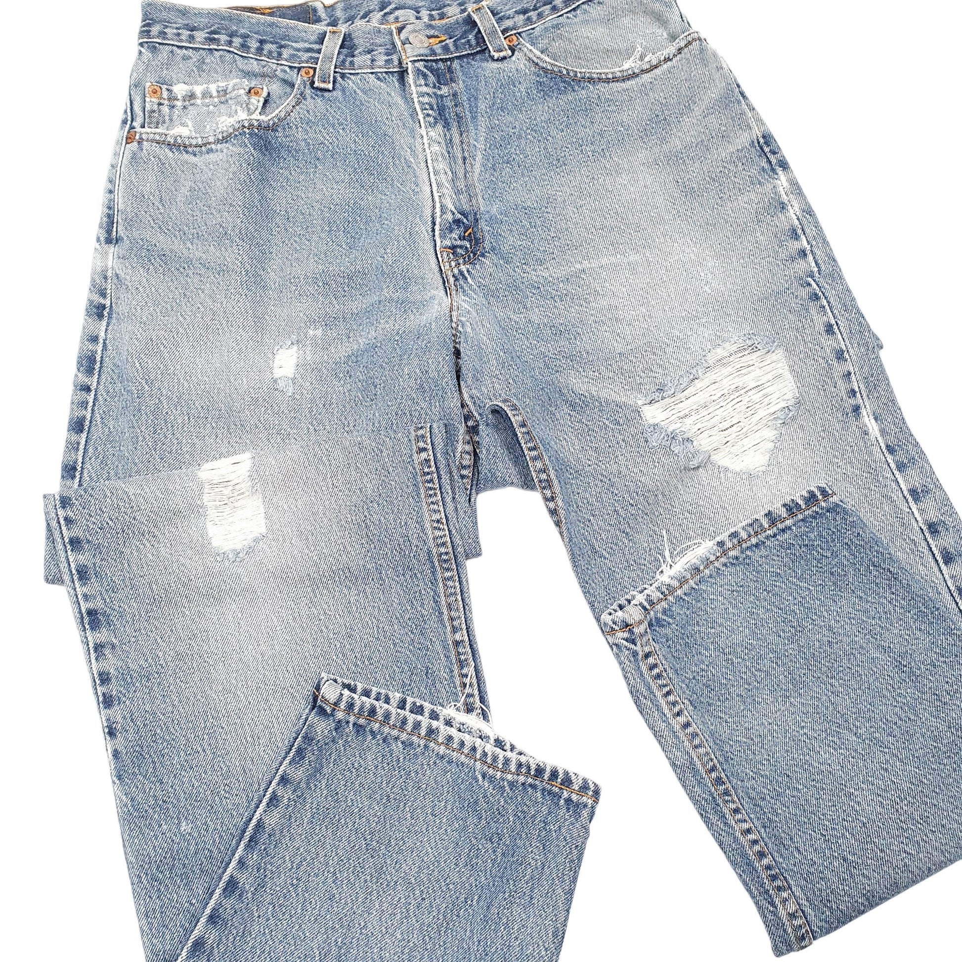 Mens Blue Levis Vintage Made In USA 90s 550 JeansW34 L32