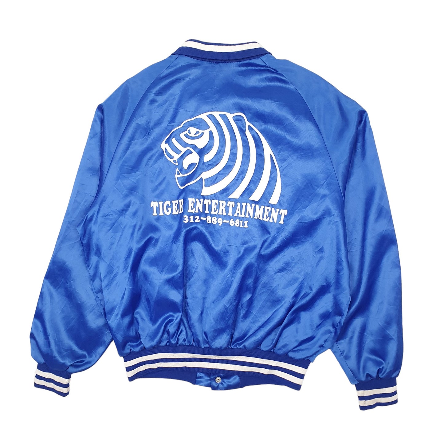 Mens Blue Don Alleson Athletic Tiger Entertainment Vintage Made in USA Union Made Hoodie Coat