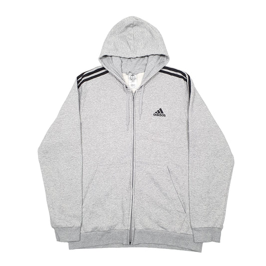 Mens Grey Adidas  Full Zip Jumper