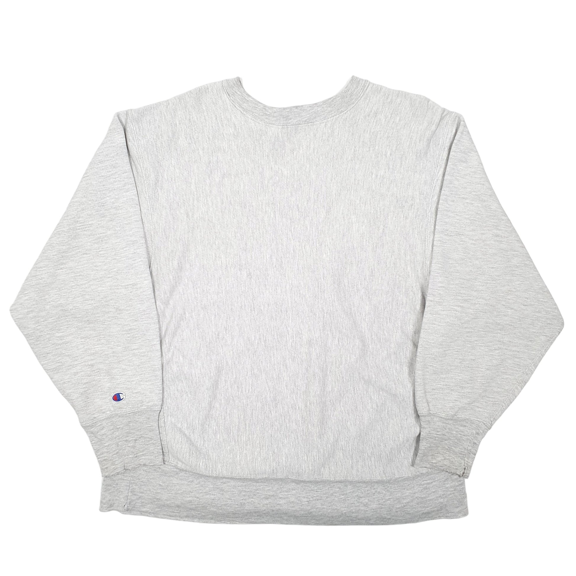 Mens Grey Champion Vintage Warm Up Reverse Weave Brown Ivy League 80s Crewneck Jumper