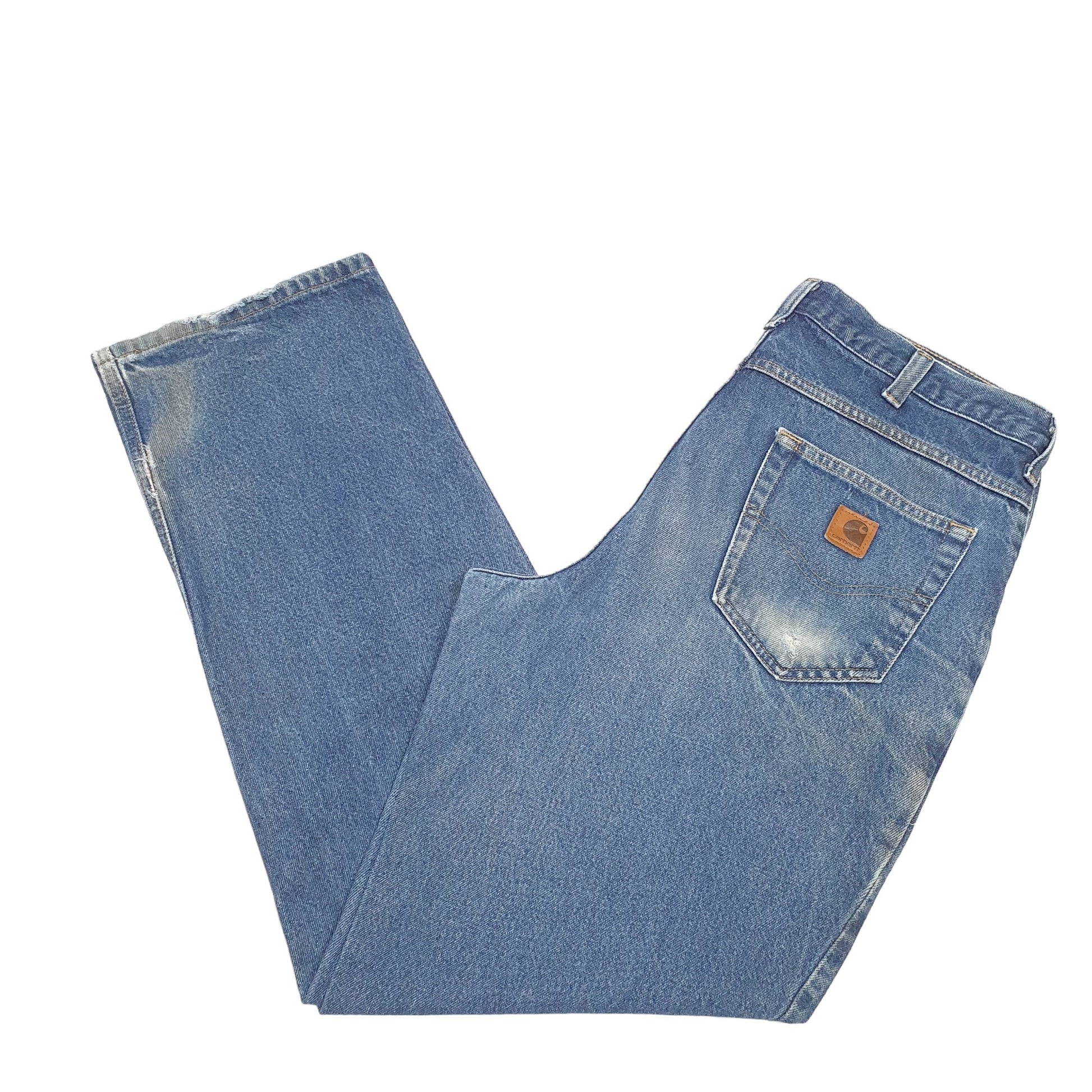 Mens Blue Carhartt Relaxed Casual JeansW36 L34