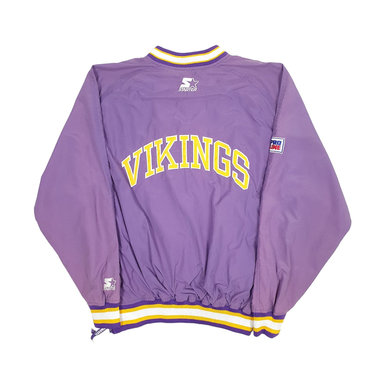 Mens Purple Starter Pro Line Vintage 1990s NFL Minnesota Vikings Hoodie Coat